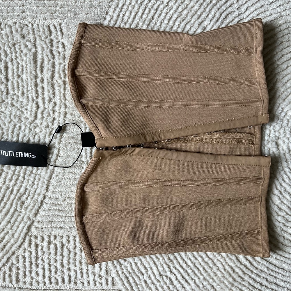 PrettyLittleThing Camel Corset Top